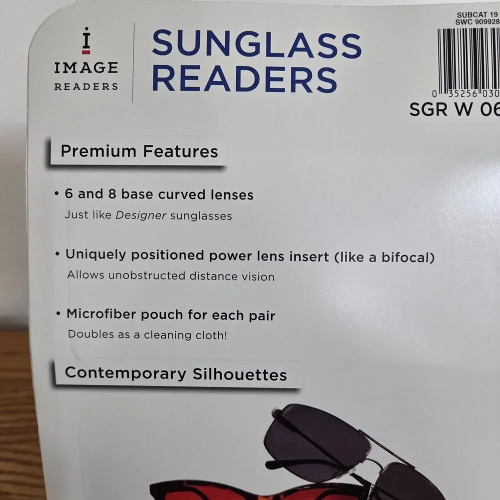 i Image Women's Sunglass Readers +2.50 Diopter 2-Pack, Tortoiseshell & Black
